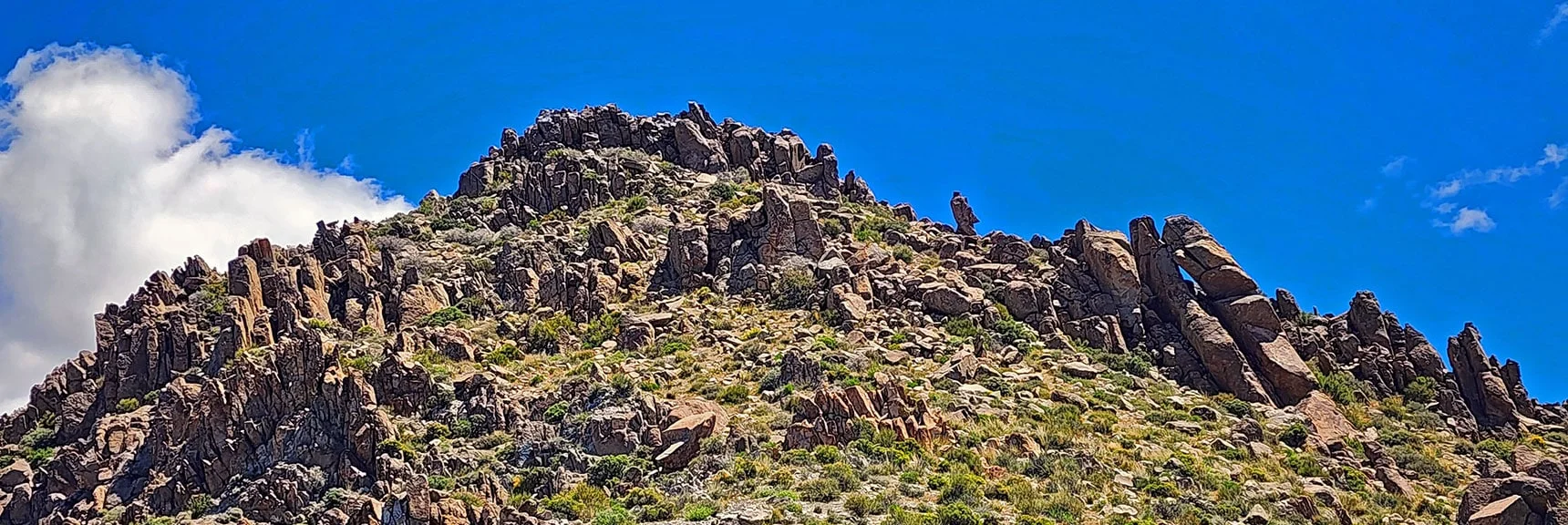 Can You See the Formation Reminiscent of Easter Island Statues Below the Summit? | Wilson Summit, Arizona (near Lake Mead NRA)