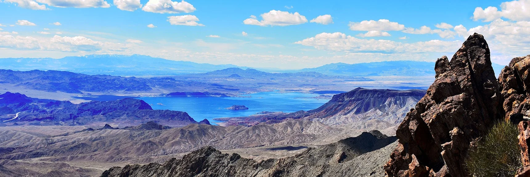 South Lake Mead from Mt. Wilson Summit. Fortification Hill Below to Left. | Wilson Summit, Arizona (near Lake Mead NRA)