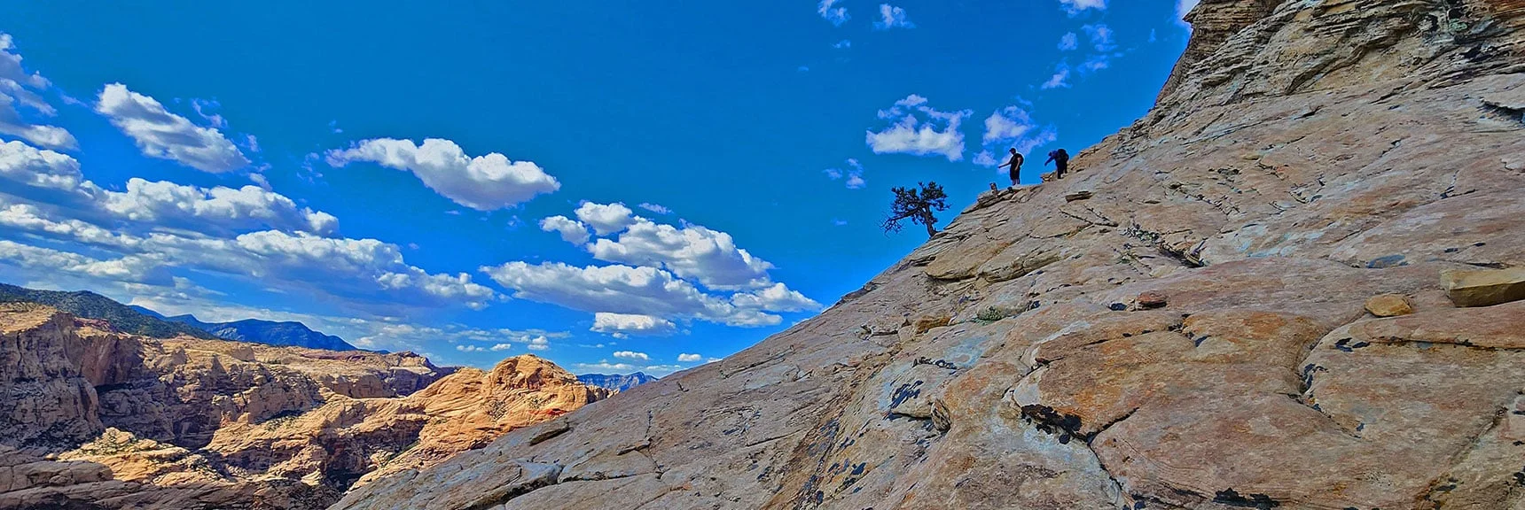 Ascending Final Slab Before Rainbow Wall Summit. Incline Leveling Off a Bit. | Rainbow Mt via Pine Creek & Oak Creek Canyons, Nevada