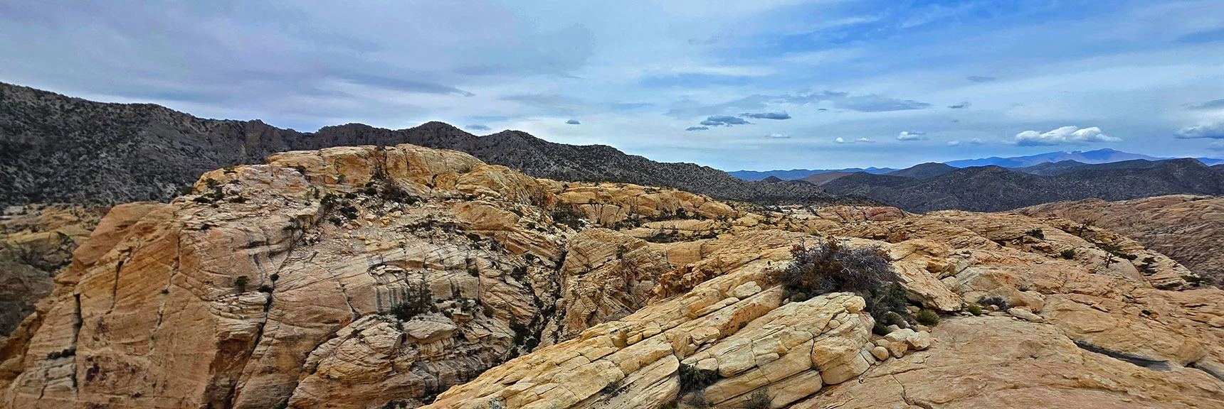NW: Charleston Wilderness (R); Hidden Peak & Upper Ridgeline (L) | Monument Peak Summit | Rainbow Mountain Wilderness, Nevada