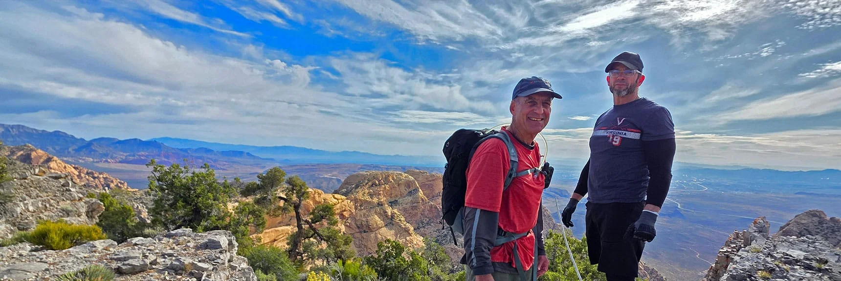 Greg (left) & John (right) Lead Adventure from Mt. Springs to Monument Peak | Monument Peak Summit | Rainbow Mountain Wilderness, Nevada