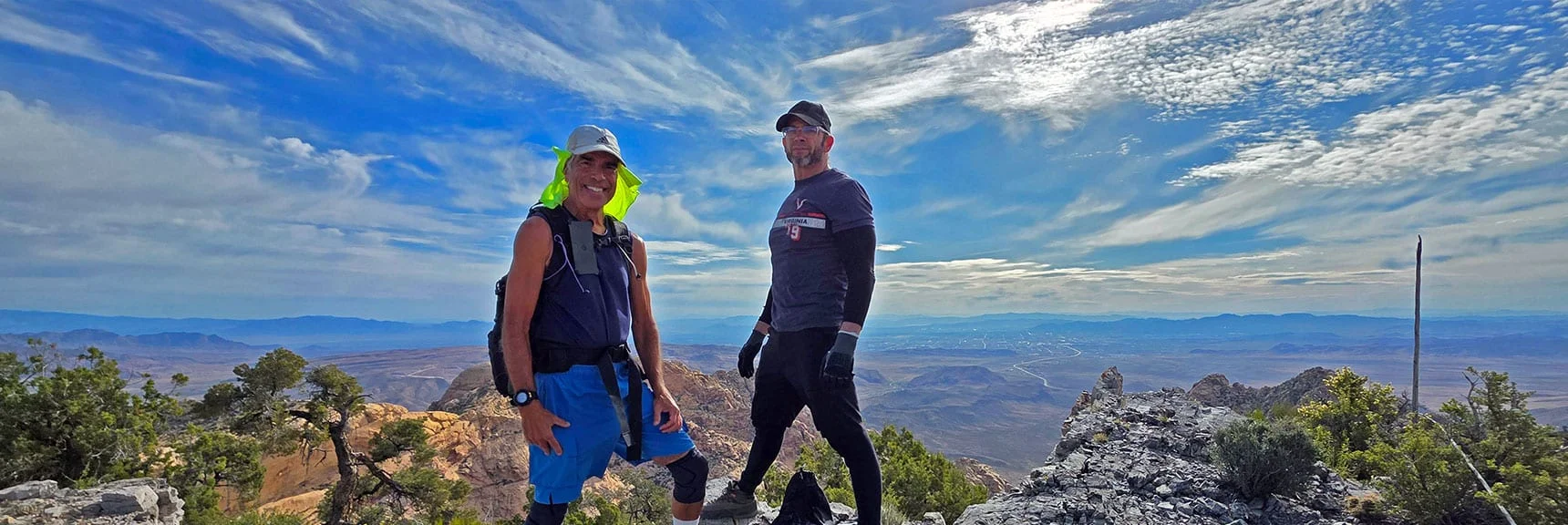 David (left) Documents Adventure | Monument Peak Summit | Rainbow Mountain Wilderness, Nevada