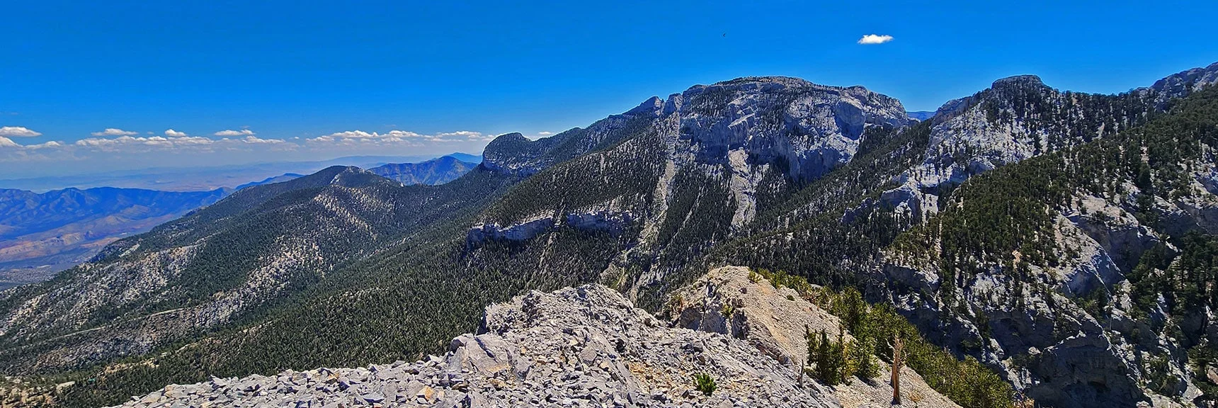 Mummy's Summit, Toe, Harris Mt. & Fletcher Peak. | Mummy's Nose Final Summit Approach from Deer Creek Road | Mt. Charleston Wilderness, Nevada