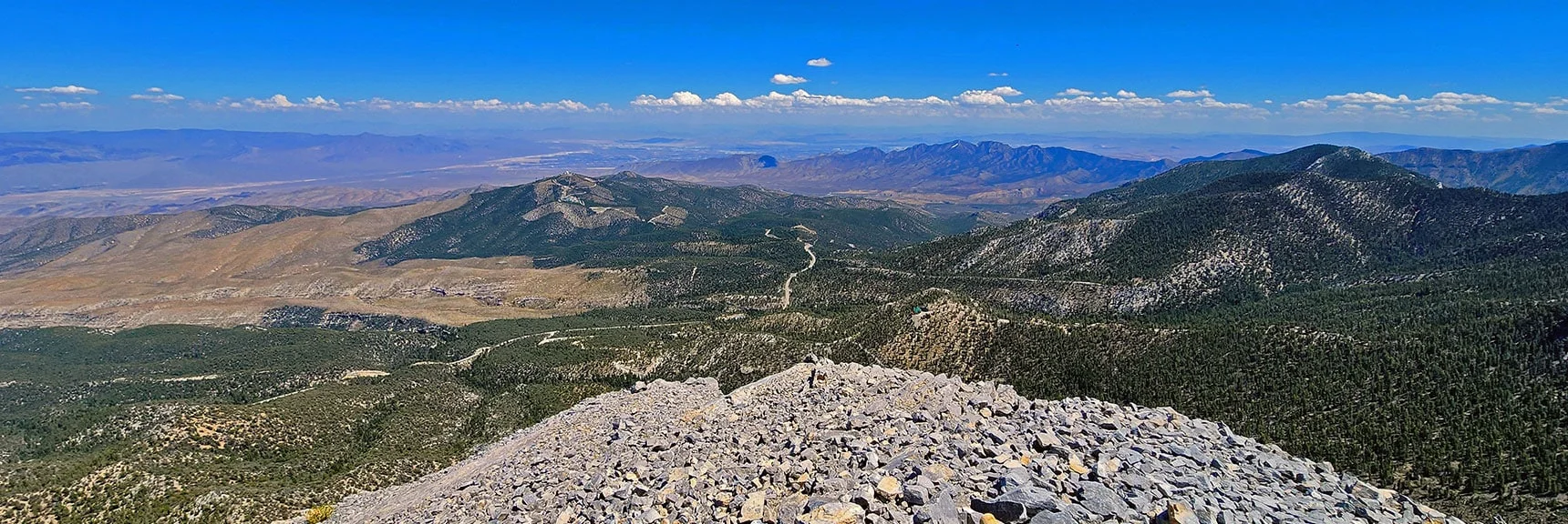 Northern Las Vegas Valley Appears in Background | Mummy's Nose Final Summit Approach from Deer Creek Road | Mt. Charleston Wilderness, Nevada