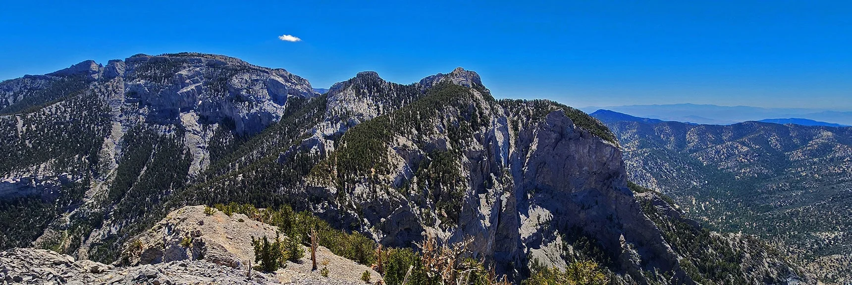 Full 360-Degree View from Mummy's Nose Summit Complete! | Mummy's Nose Final Summit Approach from Deer Creek Road | Mt. Charleston Wilderness, Nevada