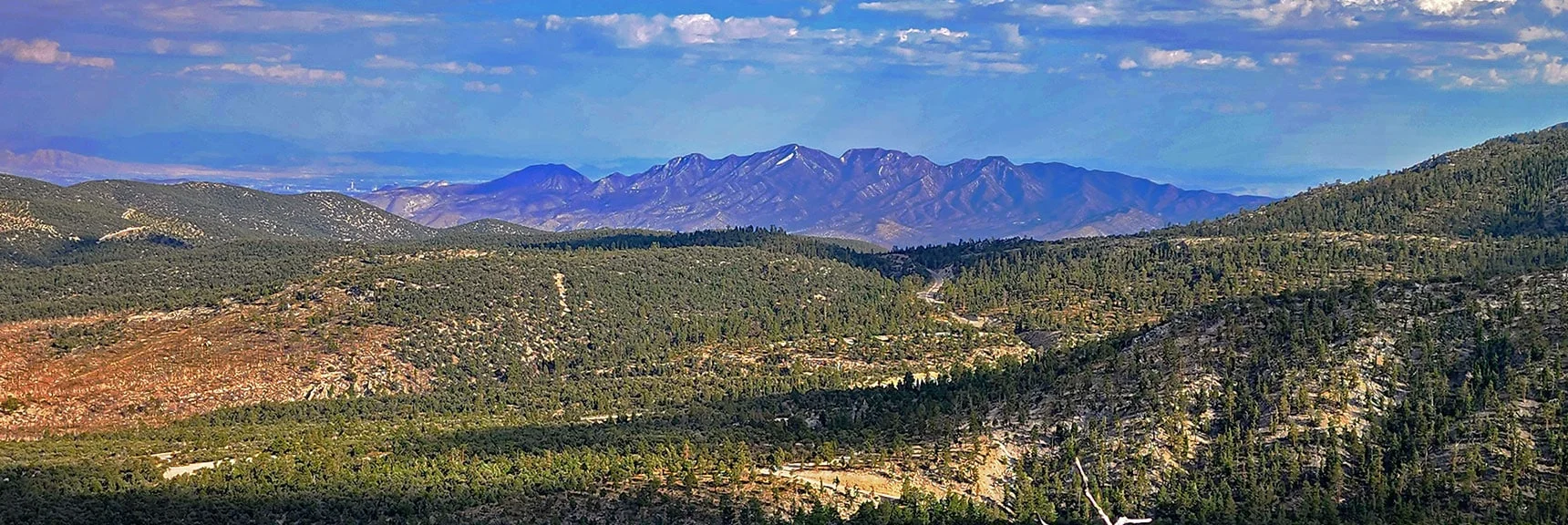 Larger View of La Madre Mountains (La Madre, El Padre & El Bastardo). | Mummy's Nose East Cliff Plane Crash Site | Mt Charleston Wilderness, Nevada