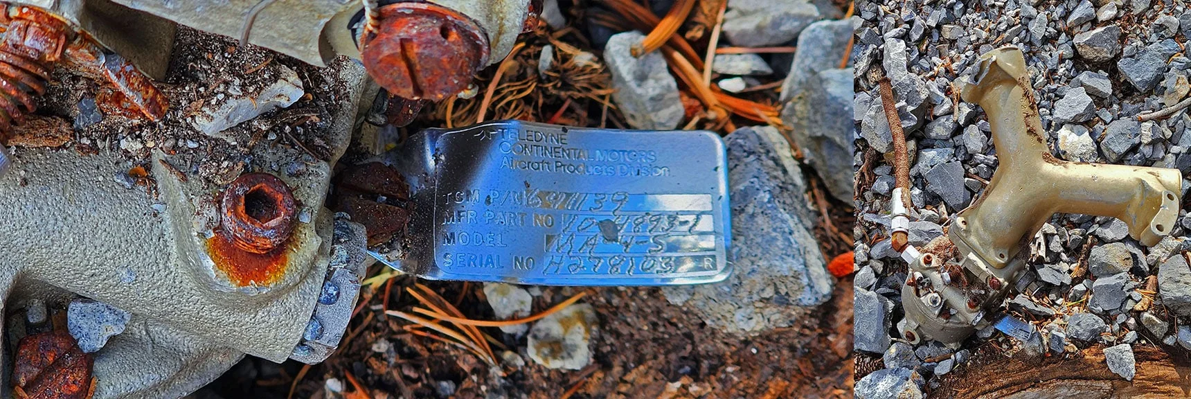 Finally a Tag. Teledyne Reports TSIO-520-VB Engine Part. Some Used in CESSNA 402C | Mummy's Nose East Cliff Plane Crash Site | Mt Charleston Wilderness, Nevada