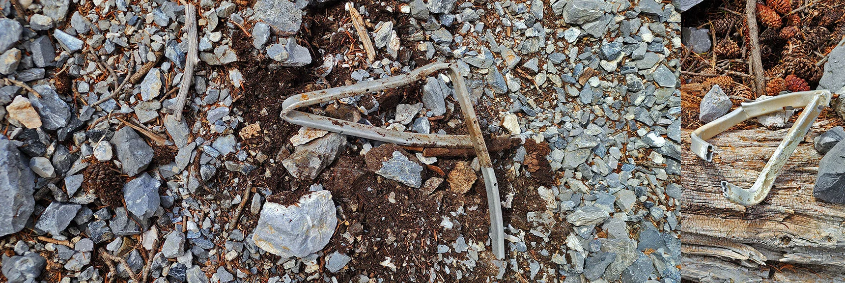 More Scattered Parts. Searching for an Identification Tag | Mummy's Nose East Cliff Plane Crash Site | Mt Charleston Wilderness, Nevada