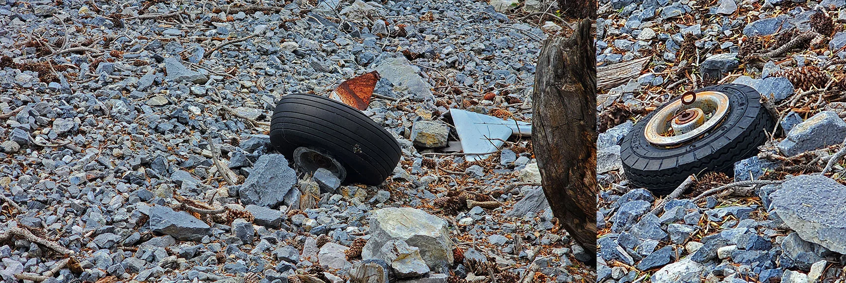 Came Across Aircraft Debris in a Mid-Gully of Eastern Cliffs | Mummy's Nose East Cliff Plane Crash Site | Mt Charleston Wilderness, Nevada