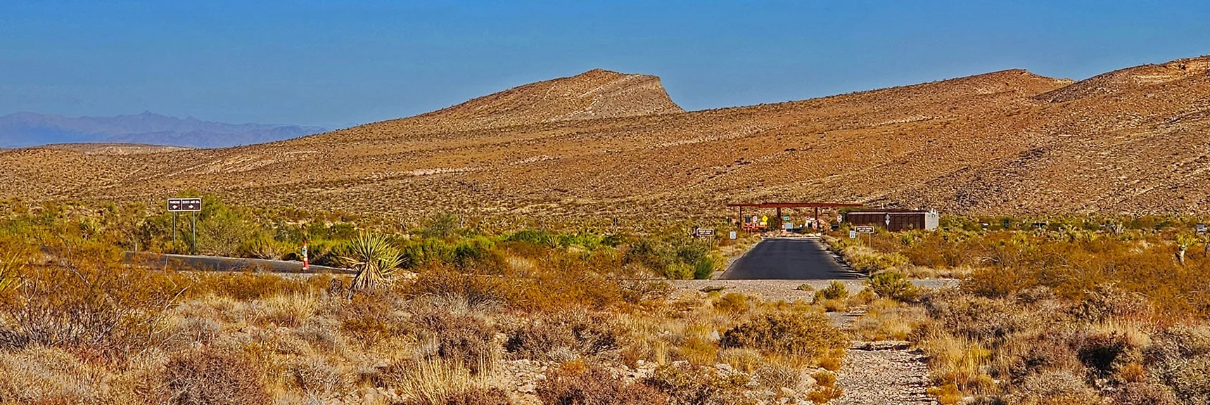 Approaching Red Rock Canyon Entrance. | La Madre Ridgeline Grand Crossing | La Madre Mountains Wilderness and Red Rock Canyon NCA, Nevada