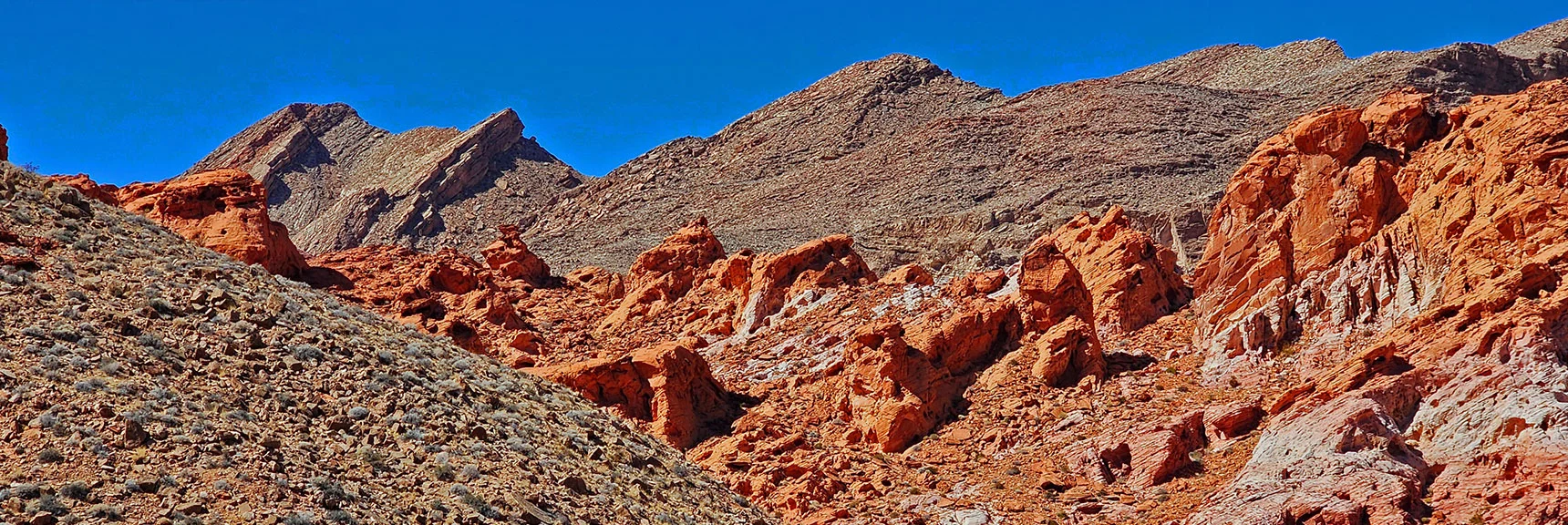 View Down To SE Bowl Below. | Bowl of Fire SE Detailed | Lake Mead NRA, Nevada