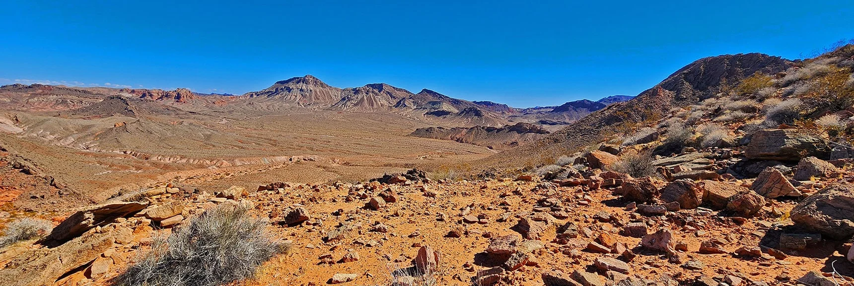 Lake Mead Beyond Hills to Right | Bowl of Fire SE Detailed | Lake Mead NRA, Nevada