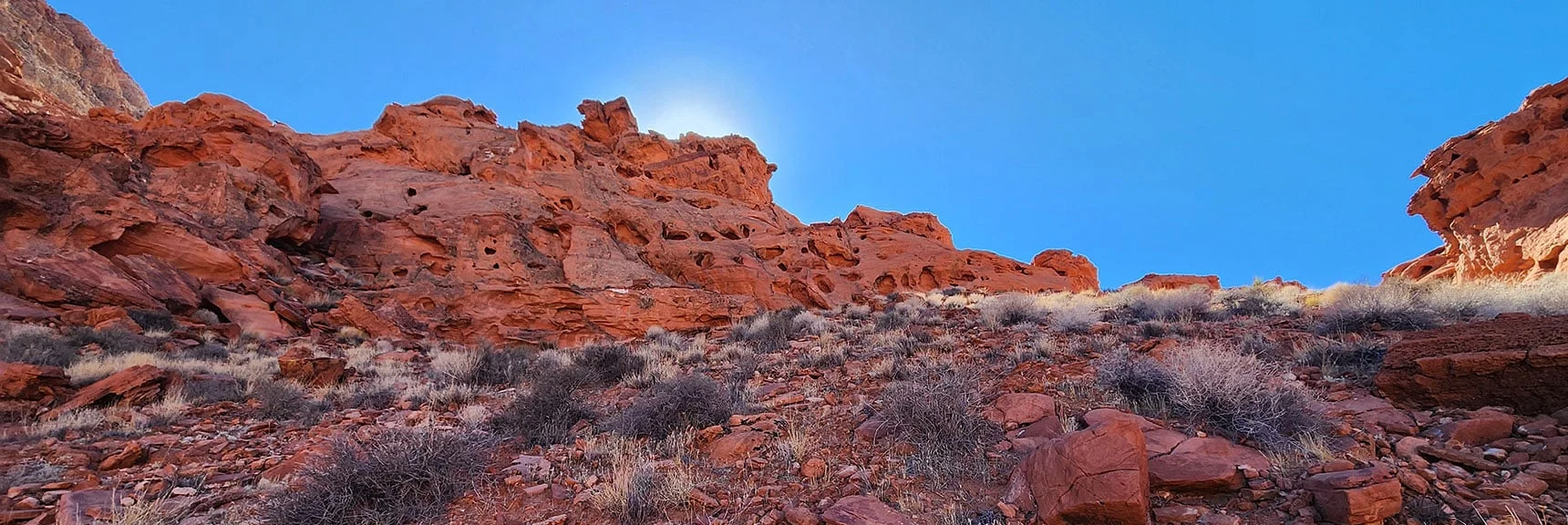 Circling Sandstone Ridgeline on Right. | Bowl of Fire SE Detailed | Lake Mead NRA, Nevada