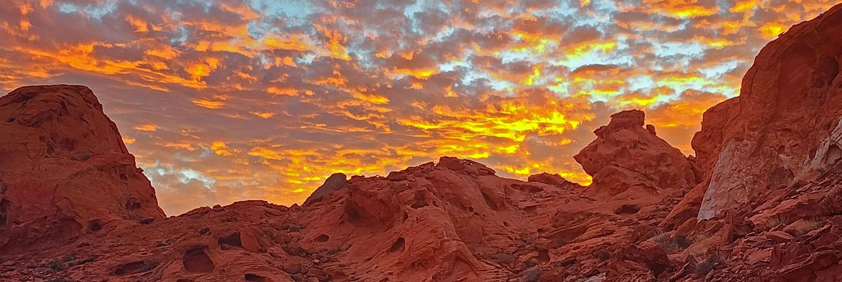 Sunset View of Ridge Along Edge of SE Bowl | Bowl of Fire SE Detailed | Lake Mead NRA, Nevada