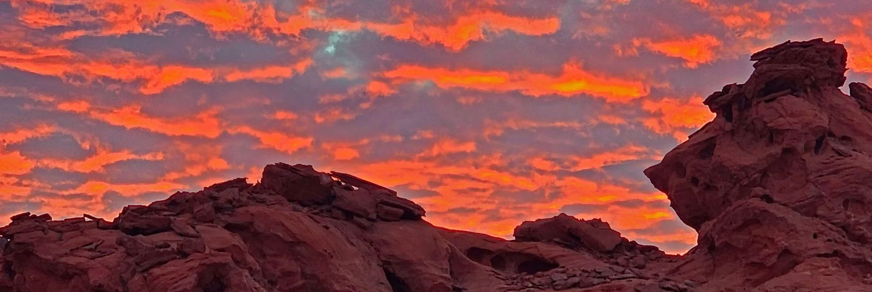 Sunset View of Ridge Along Edge of SE Bowl | Bowl of Fire SE Detailed | Lake Mead NRA, Nevada