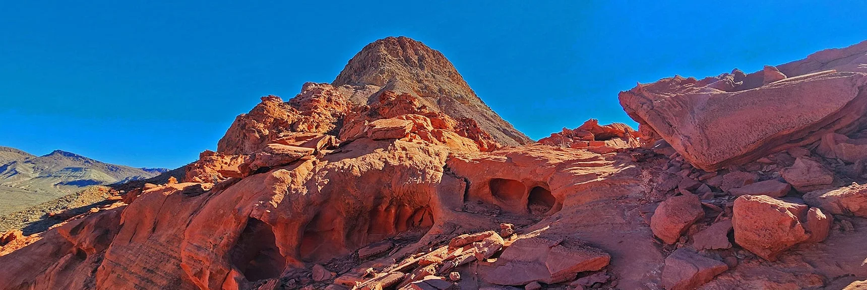 View Across SE Bowl to Pointy Hill | Bowl of Fire SE Detailed | Lake Mead NRA, Nevada