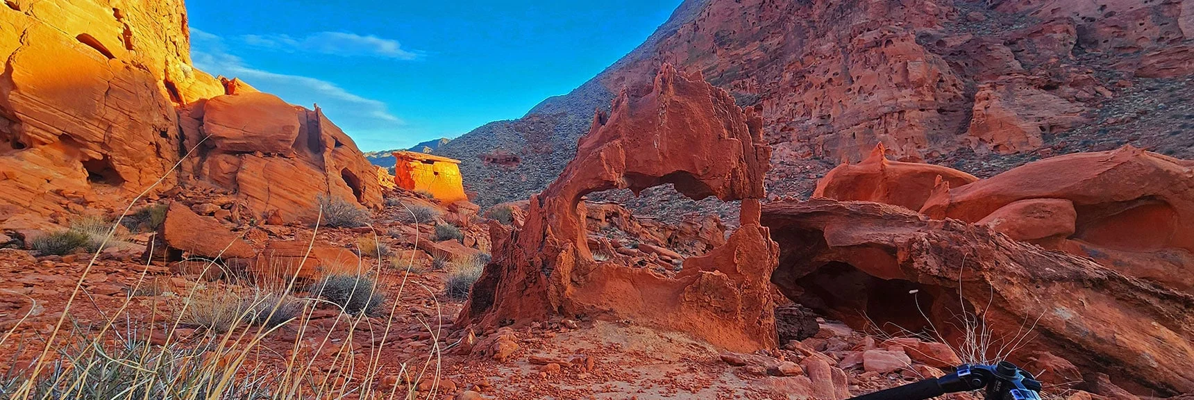 Evening Pic of Horse Collar Arch| Bowl of Fire SE Detailed | Lake Mead NRA, Nevada