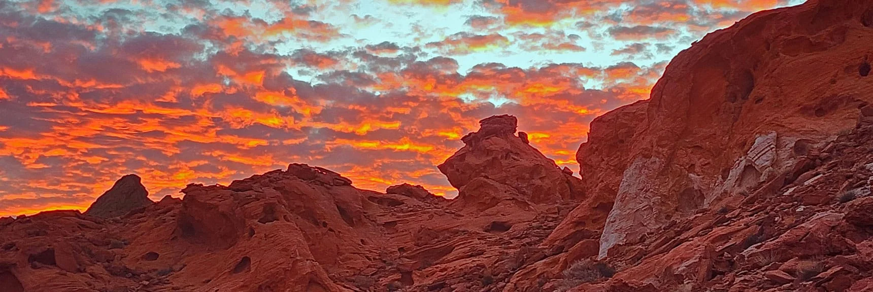Sunset View of Ridge Along Edge of SE Bowl | Bowl of Fire SE Detailed | Lake Mead NRA, Nevada
