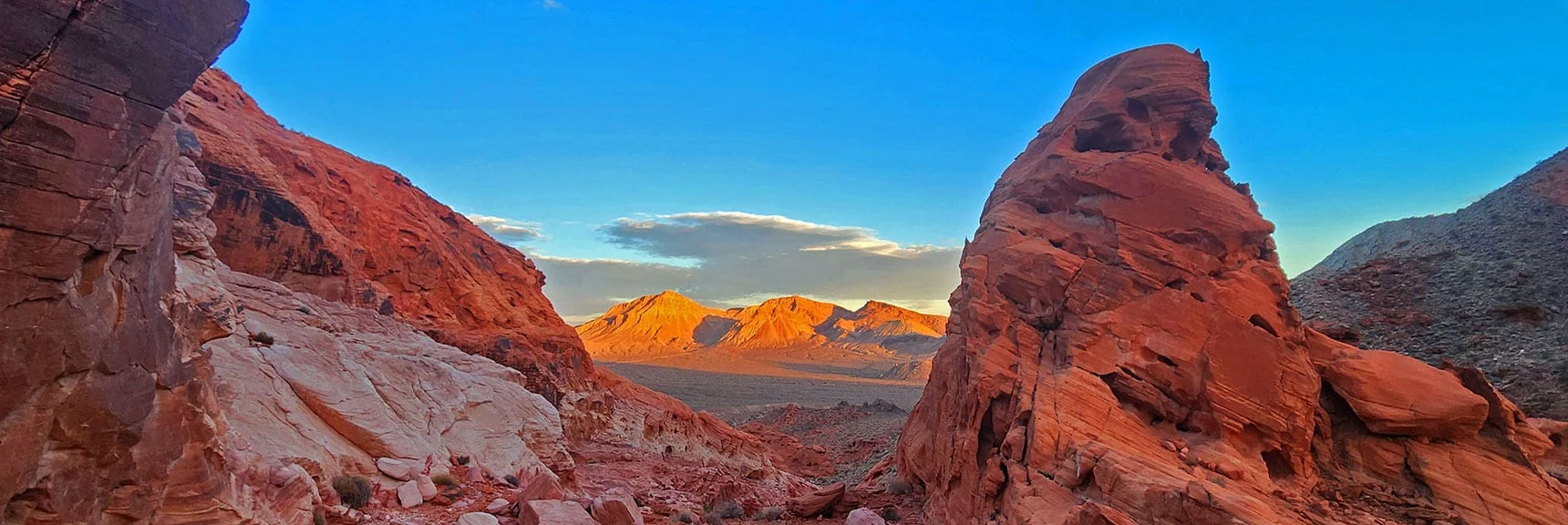 Sunset View Down SE Bowl | Bowl of Fire SE Detailed | Lake Mead NRA, Nevada