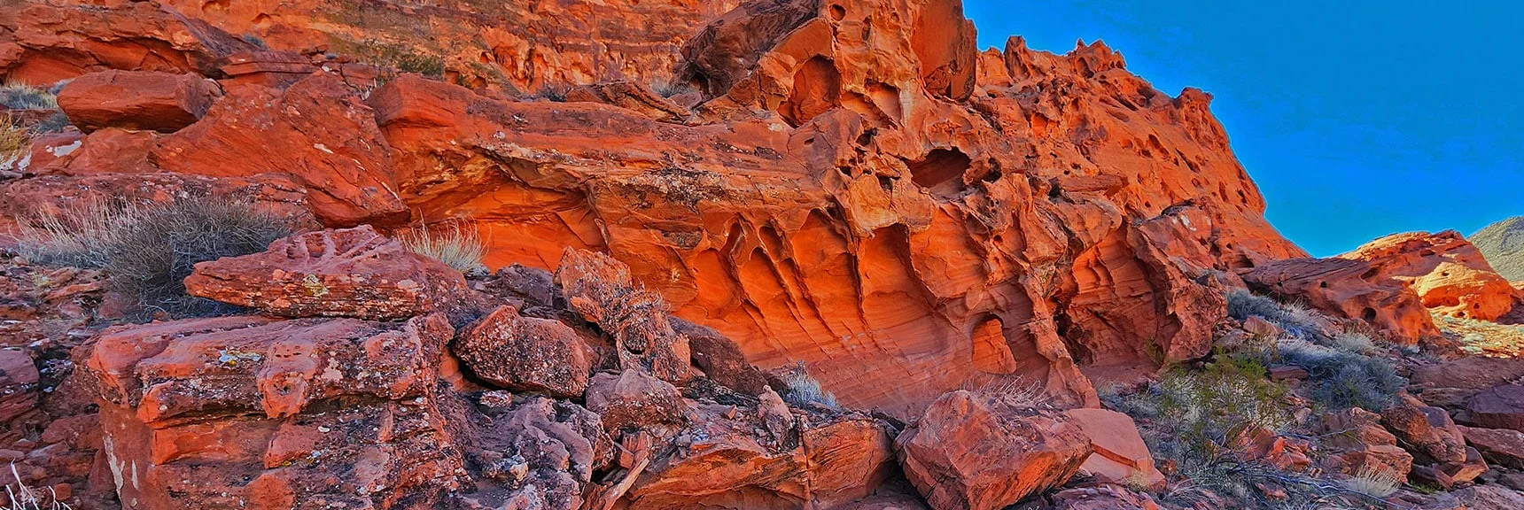 Looking Ahead (East) Along Base of Pointy Hill | Bowl of Fire SE Detailed | Lake Mead NRA, Nevada