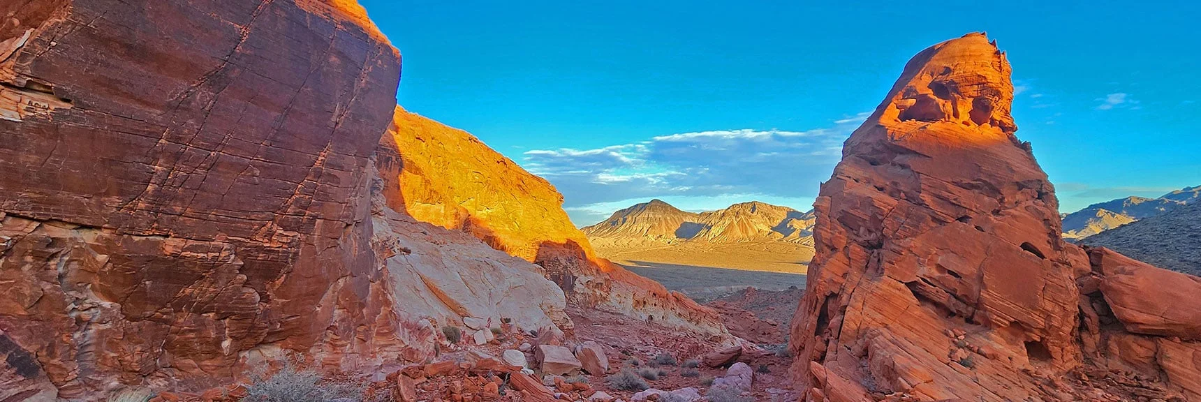 Sunset View Down SE Bowl | Bowl of Fire SE Detailed | Lake Mead NRA, Nevada