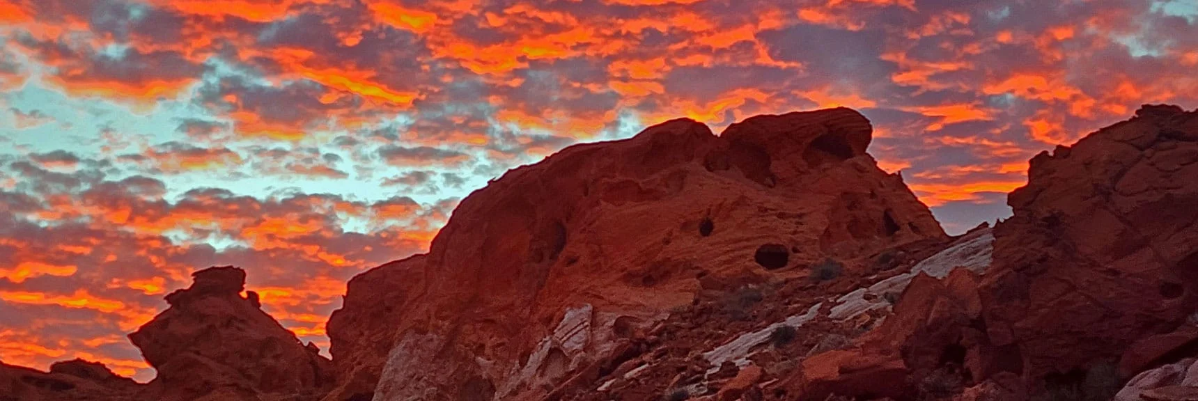 Sunset View of Ridge Along Edge of SE Bowl | Bowl of Fire SE Detailed | Lake Mead NRA, Nevada