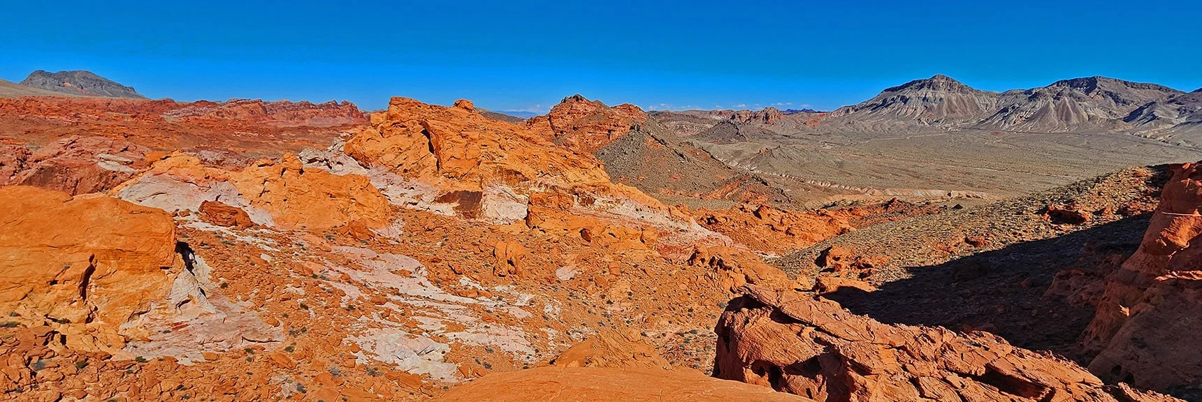 View North Down Southern Bowl from High Vantage Point on East End. | Bowl of Fire SE Detailed | Lake Mead NRA, Nevada