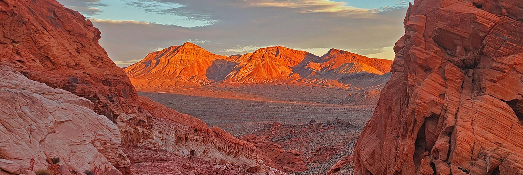 Sunset View Down SE Bowl | Bowl of Fire SE Detailed | Lake Mead NRA, Nevada