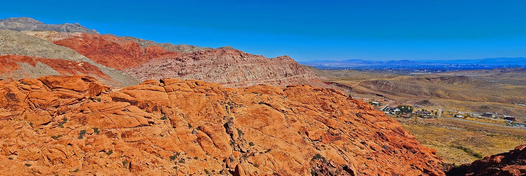 View Across Upper Calico Basin To Kraft Mountain | Calico Tanks from Guardian Angel Pass | Red Rock Canyon NCA, Nevada