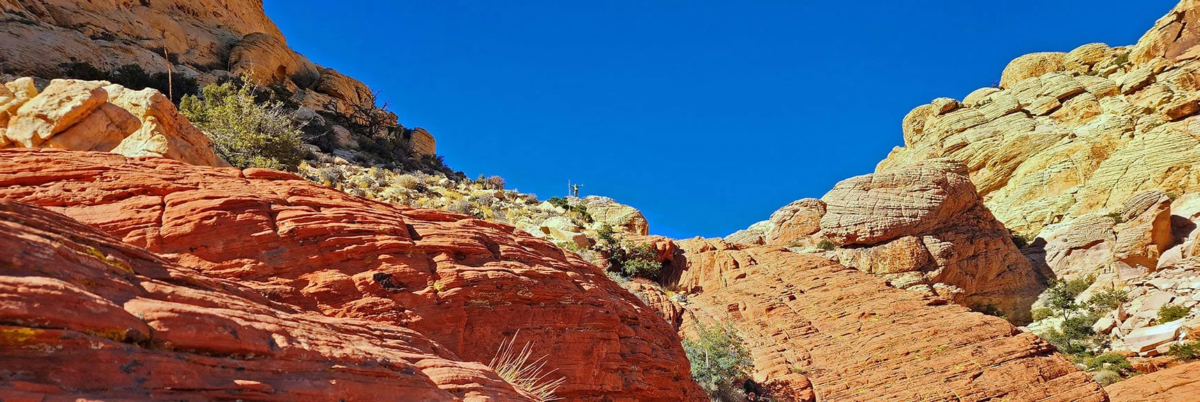 Jean Luc Poses on Viewpoint Above Upper Calico Tanks. | Calico Tanks from Guardian Angel Pass | Red Rock Canyon NCA, Nevada