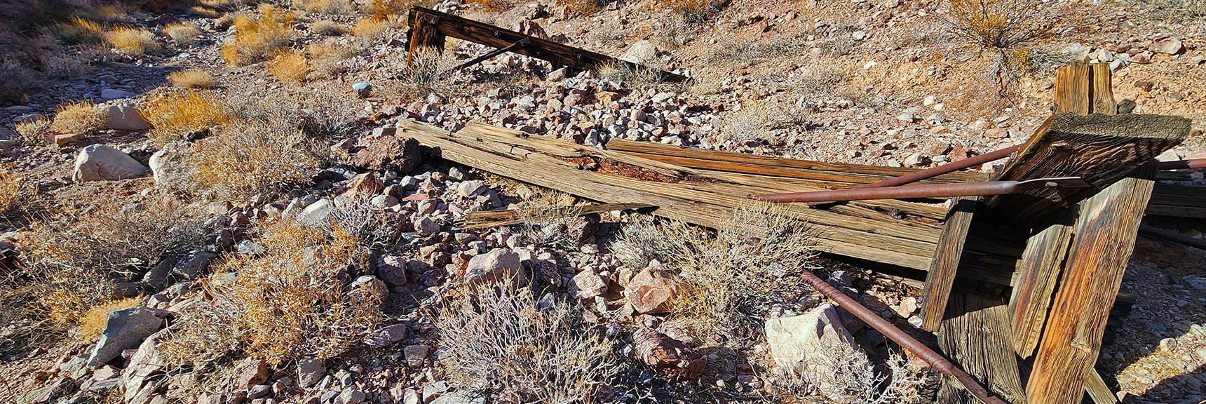 Passing a Fallen Tower, Probably from the 1930's & Hoover Dam Construction | Black Canyon Overlook Loop | Lake Mead NRA, Nevada