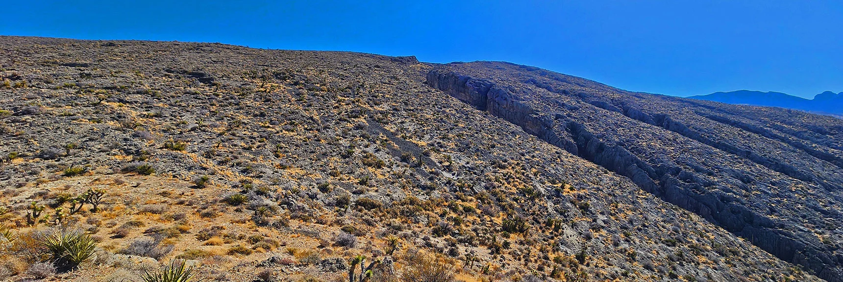 I Skirted Upper Left Edge of Rift Canyon. Could Have Ascended Canyon. | Harris Springs Canyon Ridgeline | La Madre Mountains Wilderness, Nevada