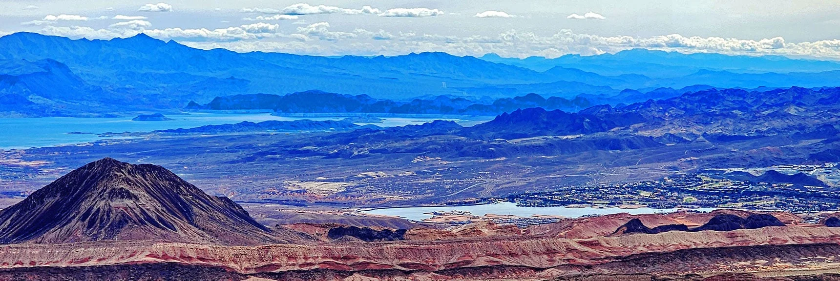 Southern View Toward Lake Las Vegas and Lake Mead | Frenchman Mt East Approach Loop | Near Lake Mead National Recreation Area, Nevada
