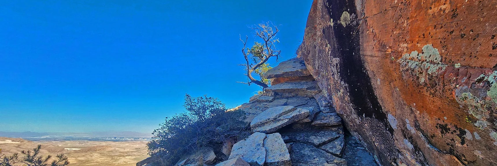 Ascending Ramp on Left Side of 3rd Ridgeline High Point. | Hollow Rock & South Peaks Loop | Rainbow Mts. Wilderness, Nevada