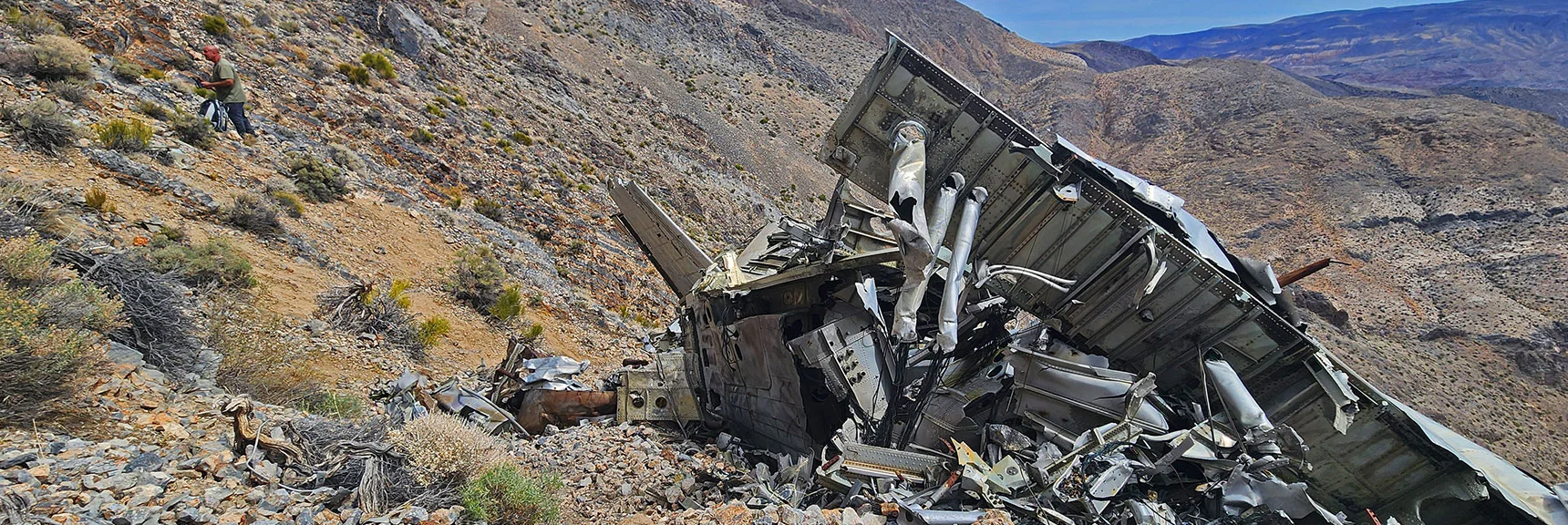View from Upper Fuselage Toward Tail. | CIA Plane Crash in 1952 | Panamint Mountains | Death Valley, CA