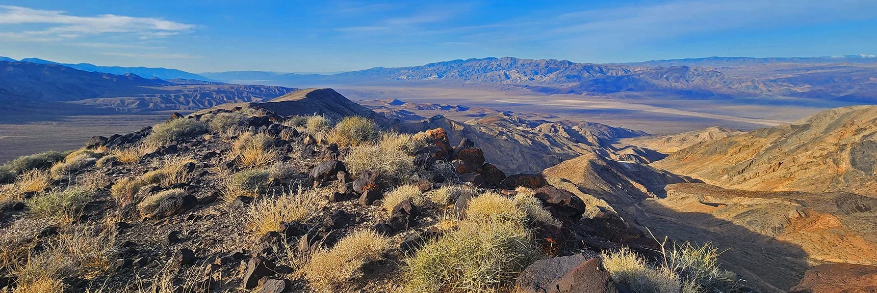 View South Down Panamint Valley. Terrain on Ridge is Tame, Faint Trail. | CIA Plane Crash in 1952 | Panamint Mountains | Death Valley, CA