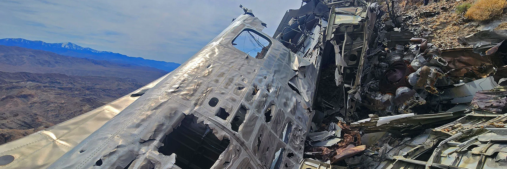 Upper Fuselage, Prop Engine Viewed Here. Note Intact Seat. | CIA Plane Crash in 1952 | Panamint Mountains | Death Valley, CA
