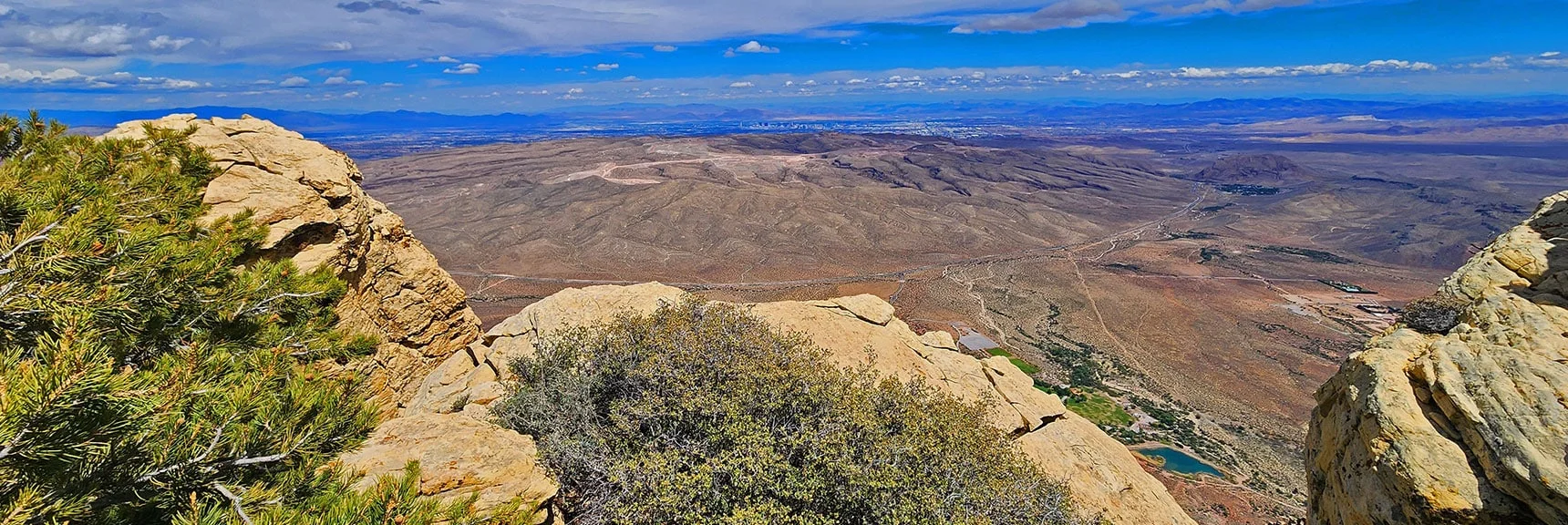 Blue Diamond Hill Below, Vegas Valley Beyond | Indecision Peak Summit | Rainbow Mountain Wilderness, Nevada
