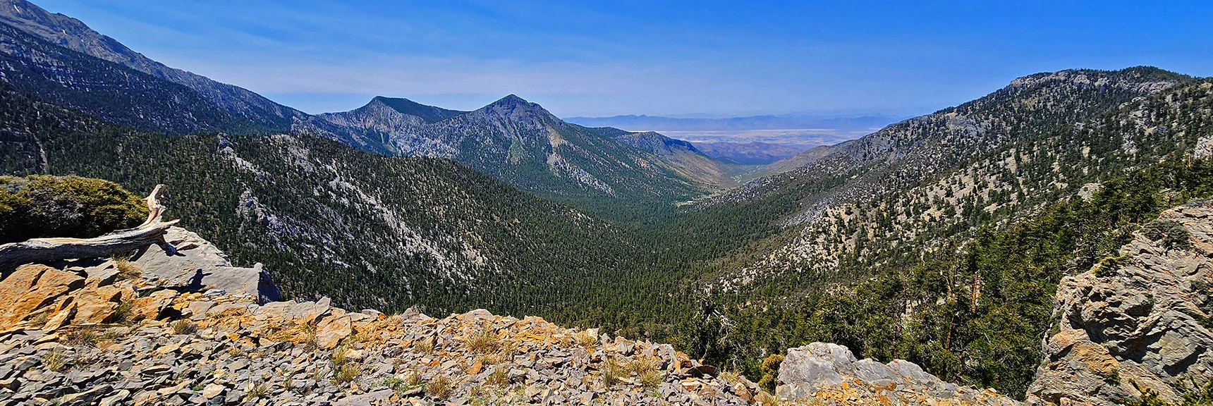 Wallace Canyon Below, Amargosa Valley Beyond. | Amargosa Overlook | Mt. Charleston Wilderness | Spring Mountains, Nevada