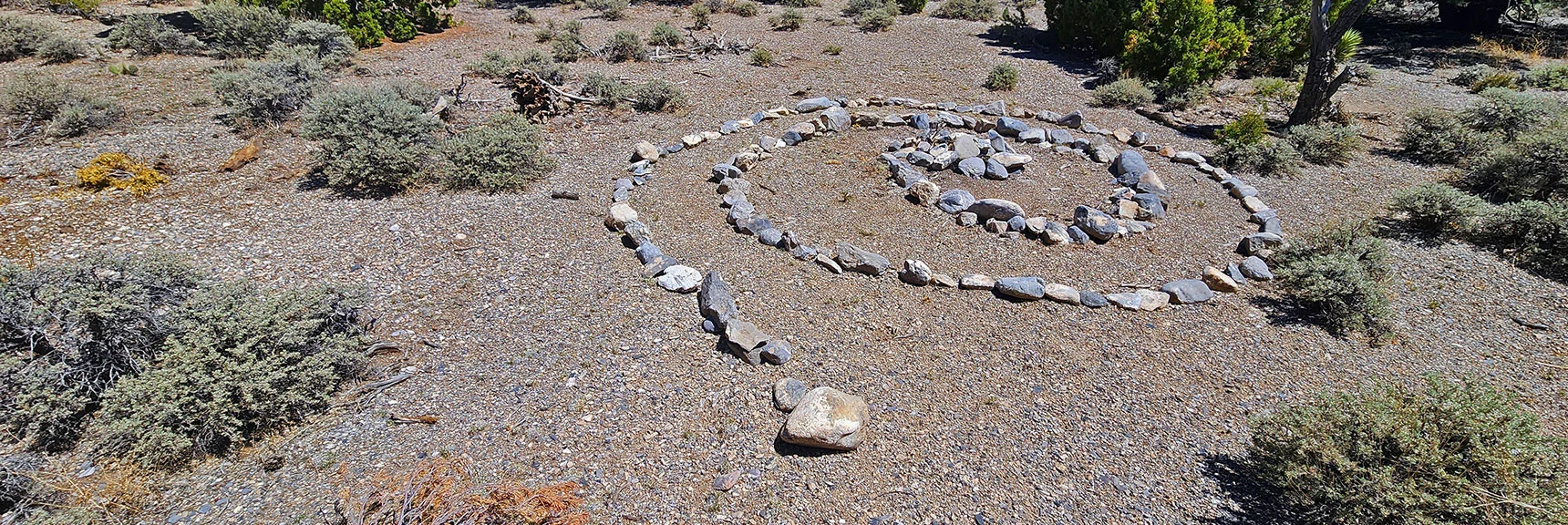 Near Northeast End of Loop, a Meditative Labrinth Path. Very Temporary! | Blue Tree Loop | Sawmill Trailhead | Lee Canyon, Nevada