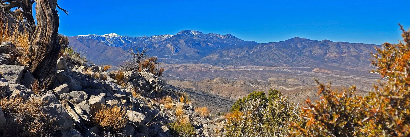 Beautiful Views of Mt. Charleston Wilderness to the West | East La Madre Peak | La Madre Mountains Wilderness, Nevada