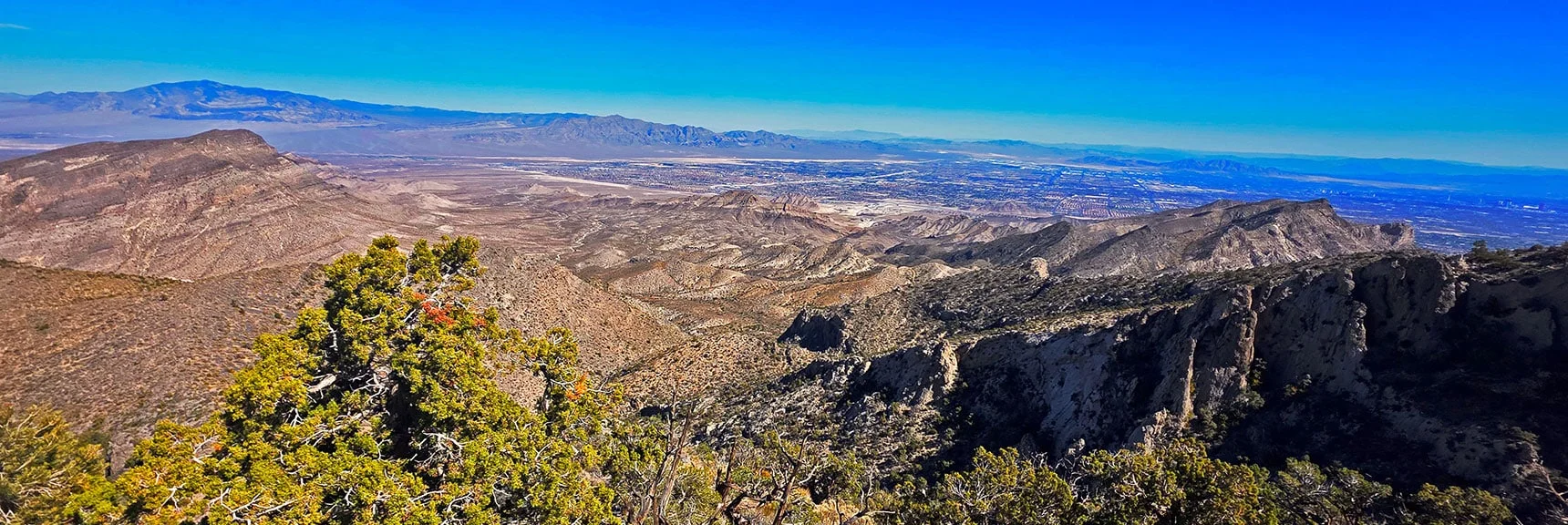 Expansive Views of Las Vegas Valley the Entire Way Up Approach Ridge! | East La Madre Peak | La Madre Mountains Wilderness, Nevada