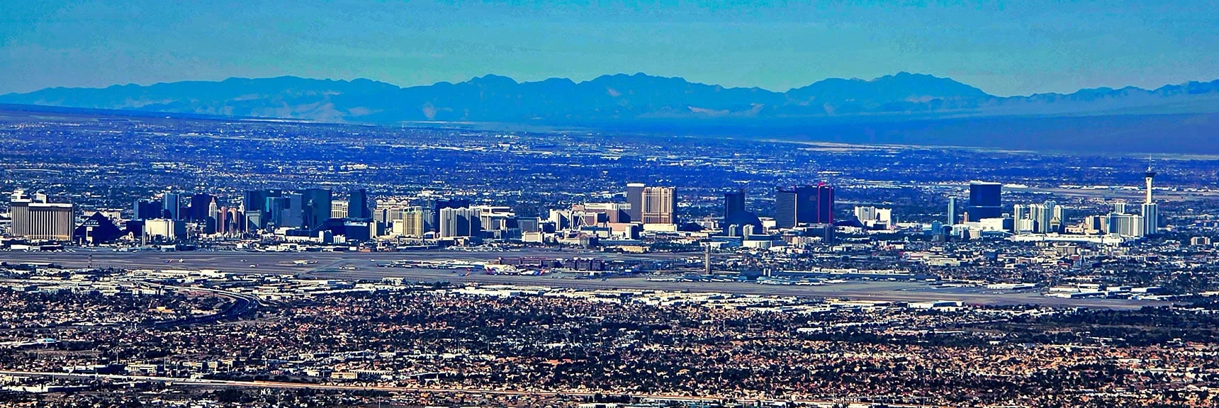 Vegas Strip Always Central in Scene. | Black Mountain North Loop | McCullough Hills | Sloan Canyon National Conservation Area, Nevada