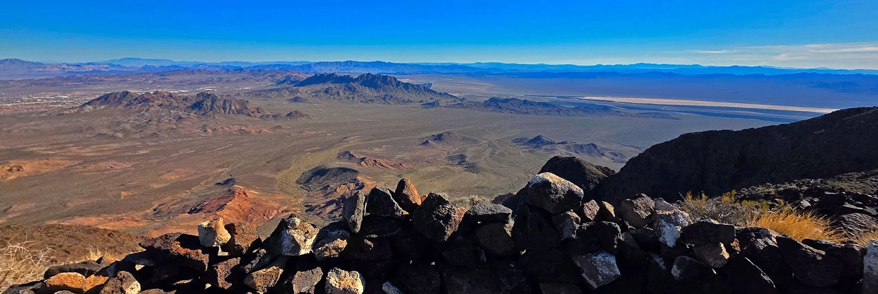 Eastern View Toward Railroad Mts. & Eldorado Wilderness Beyond. | Black Mountain North Loop | McCullough Hills | Sloan Canyon National Conservation Area, Nevada