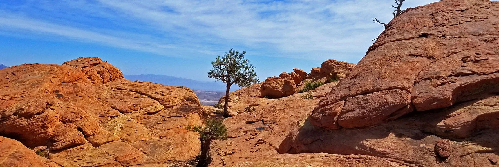 Blue Diamond Hill (R), Red Rock Canyon (Middle), Indecision Peak (L). | Monument Peak Summit | Rainbow Mountain Wilderness, Nevada