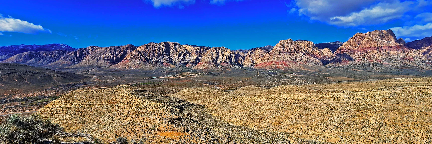 Blue Diamond Hill (R), Red Rock Canyon (Middle), Indecision Peak (L). | Monument Peak Summit | Rainbow Mountain Wilderness, Nevada