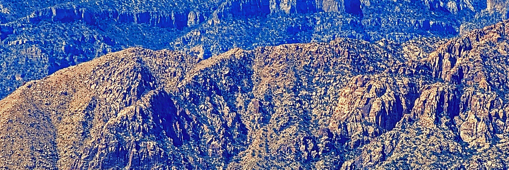 Blue Diamond Hill (R), Red Rock Canyon (Middle), Indecision Peak (L). | Monument Peak Summit | Rainbow Mountain Wilderness, Nevada