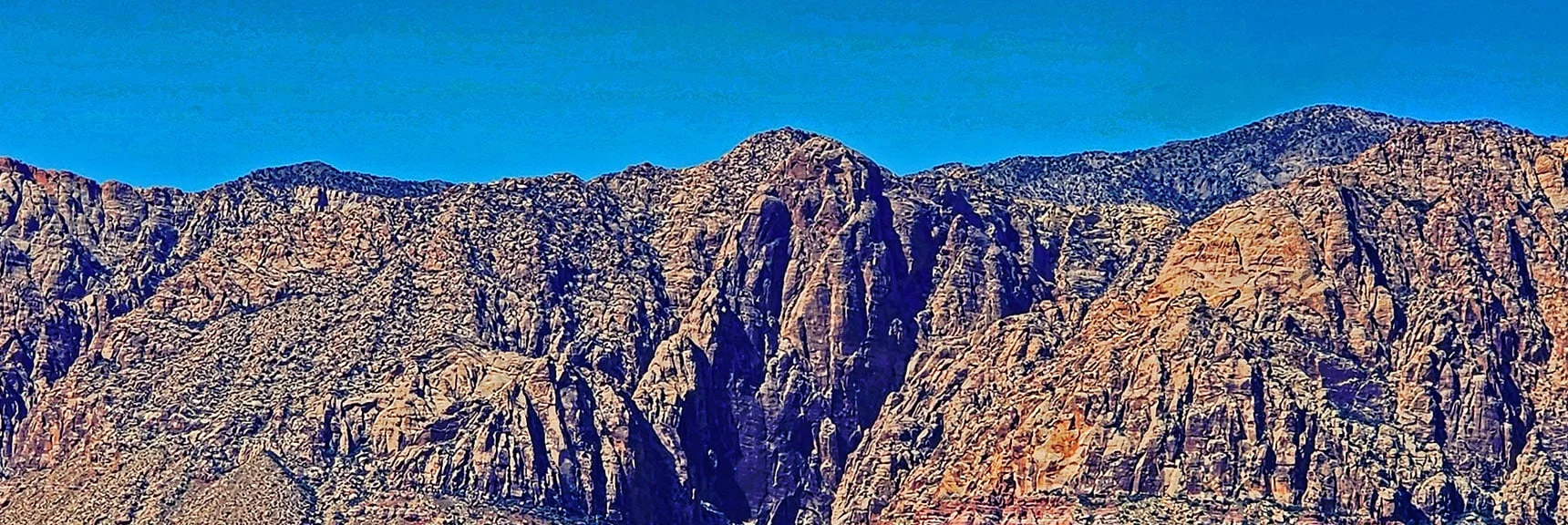 Blue Diamond Hill (R), Red Rock Canyon (Middle), Indecision Peak (L). | Monument Peak Summit | Rainbow Mountain Wilderness, Nevada