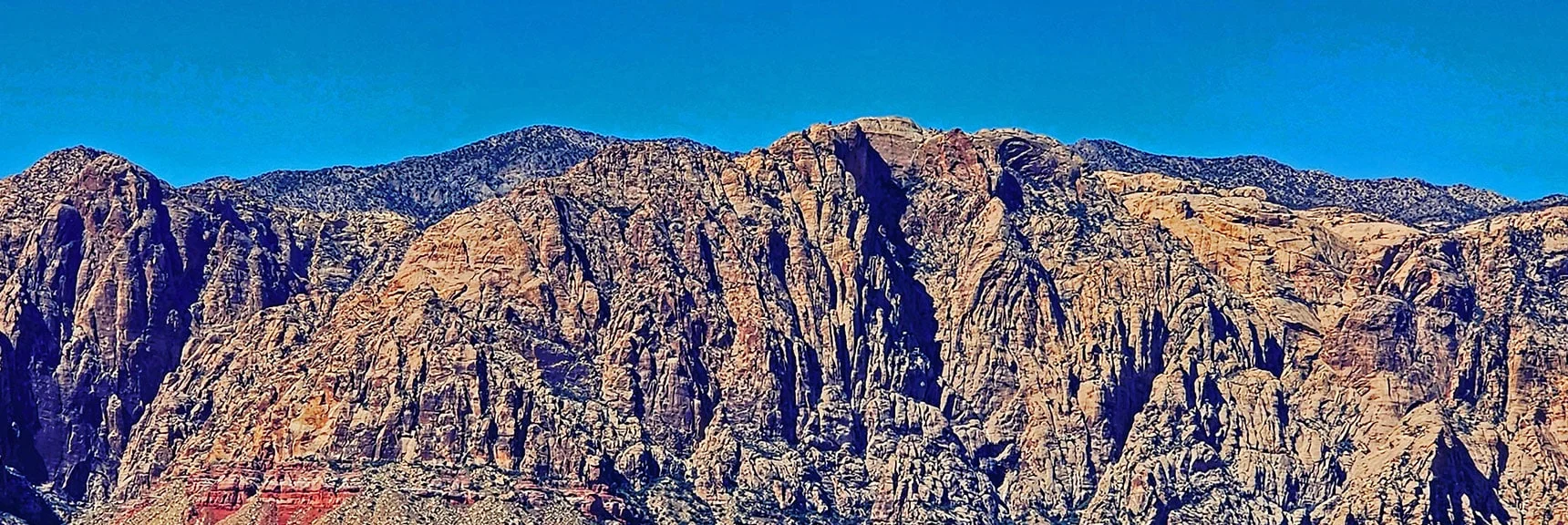 Blue Diamond Hill (R), Red Rock Canyon (Middle), Indecision Peak (L). | Monument Peak Summit | Rainbow Mountain Wilderness, Nevada