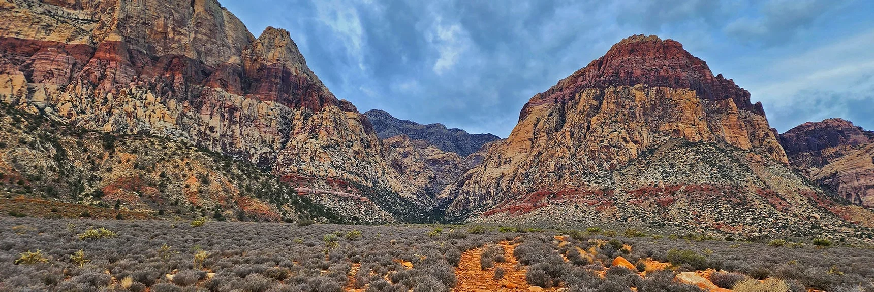 Blue Diamond Hill (R), Red Rock Canyon (Middle), Indecision Peak (L). | Monument Peak Summit | Rainbow Mountain Wilderness, Nevada